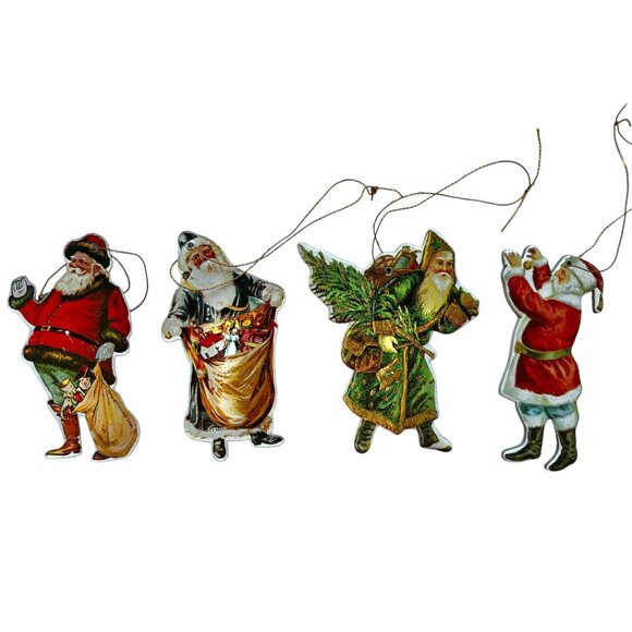 Set Of 4 Vintage Merrimack Publishing Corp. 1977 Santa Claus Christmas O… - Picture 1 of 6